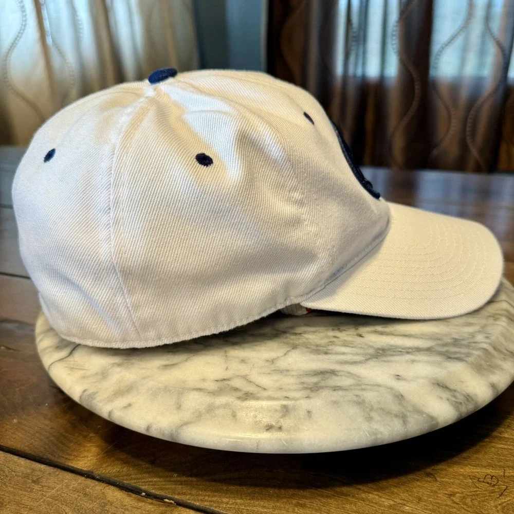 NEW Brigham Young BYU Cougars White Navy Blue Flat Bill Cap‎ Hat Adult 7 5/8